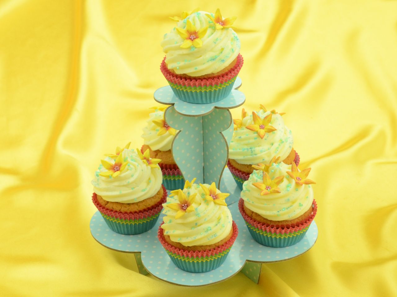 cupcake etagere blau