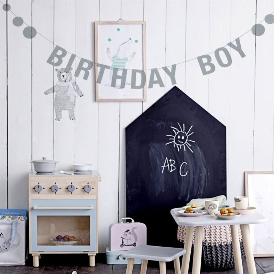 partygirlande birthday boy jungengeburtstag 2 2 mx12 cm