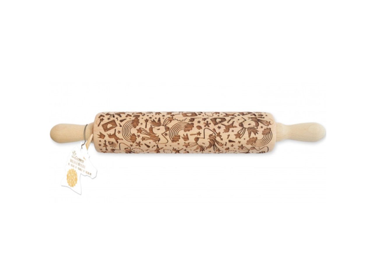 embossed rolling pin unicorn 39cm