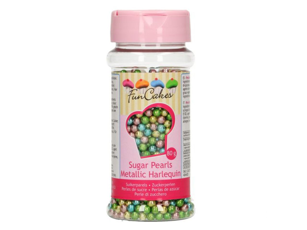 funcakes zuckerperlen metallic harlequin 80g