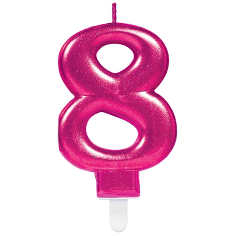 geburtstagskerze zahl 8 pink 8 cm