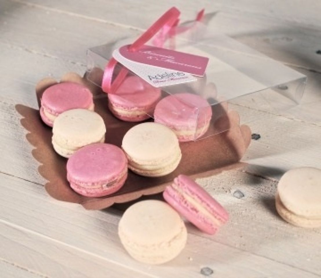 macarons schachtel mit deckel fuer 9 macarons gruen