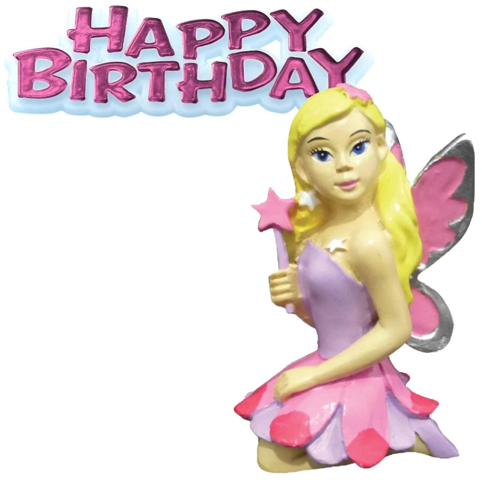 fairy cake decoration set for birthday cakes