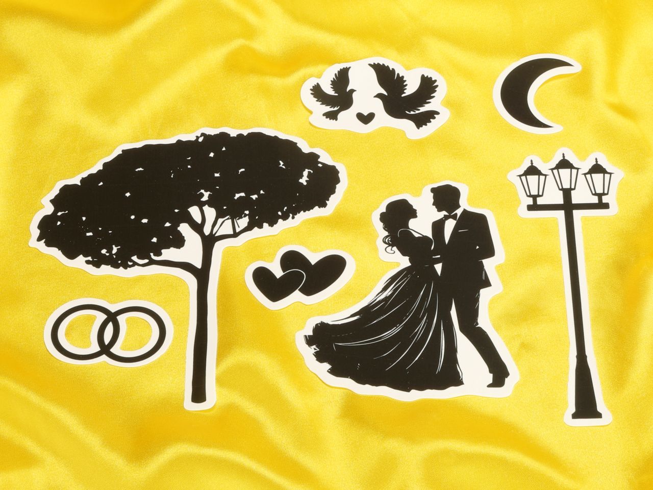 edible wedding fondant paper cake topper set