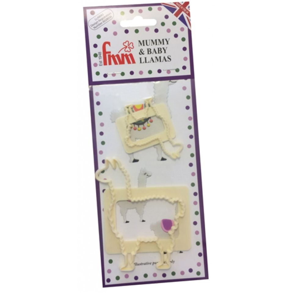 fmm fondant cutter lama 2 pieces