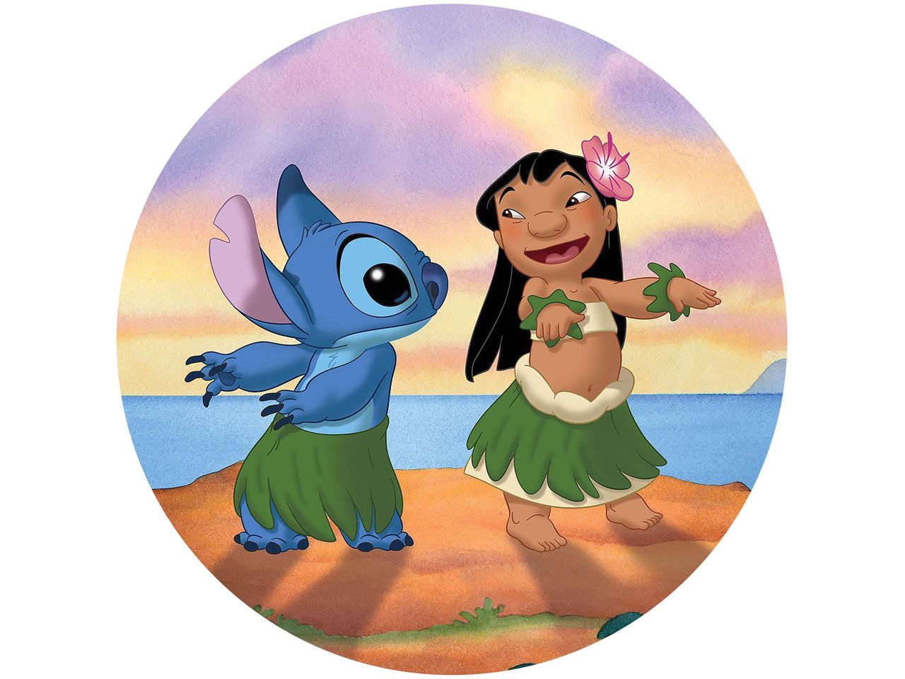 fondant paper lilo and stitch round 20cm