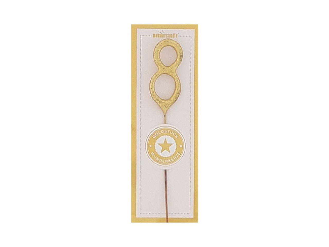 wunderkerze mini 8 gold 11 cm