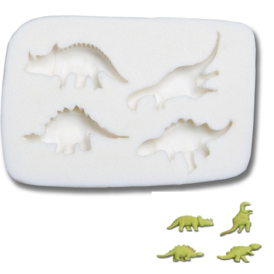 fondant and marzipan silicone mould dinosaur