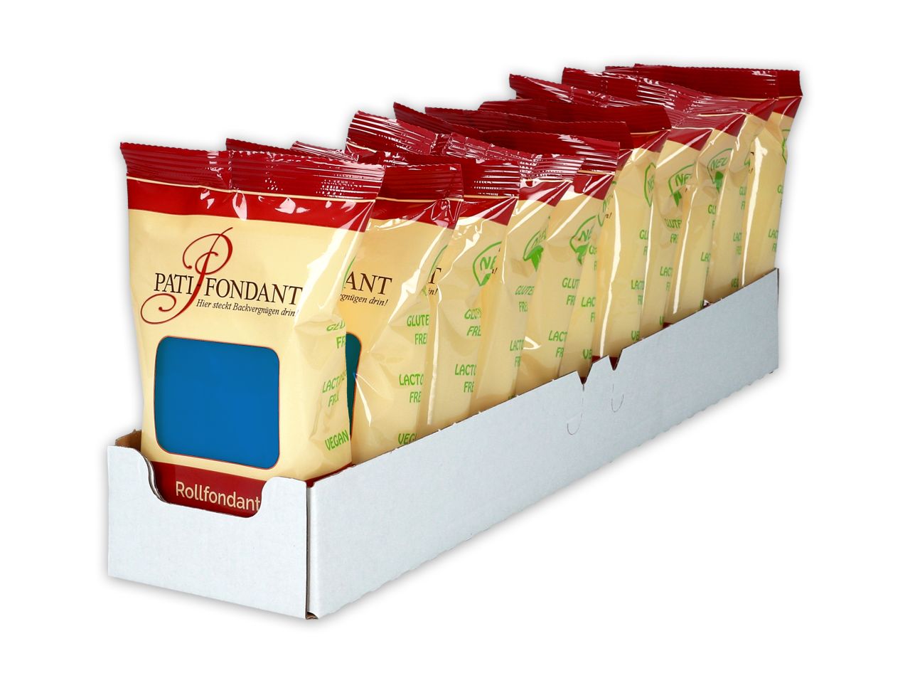 rollfondant premium plus blau 250g 11 stueck im regalkarton