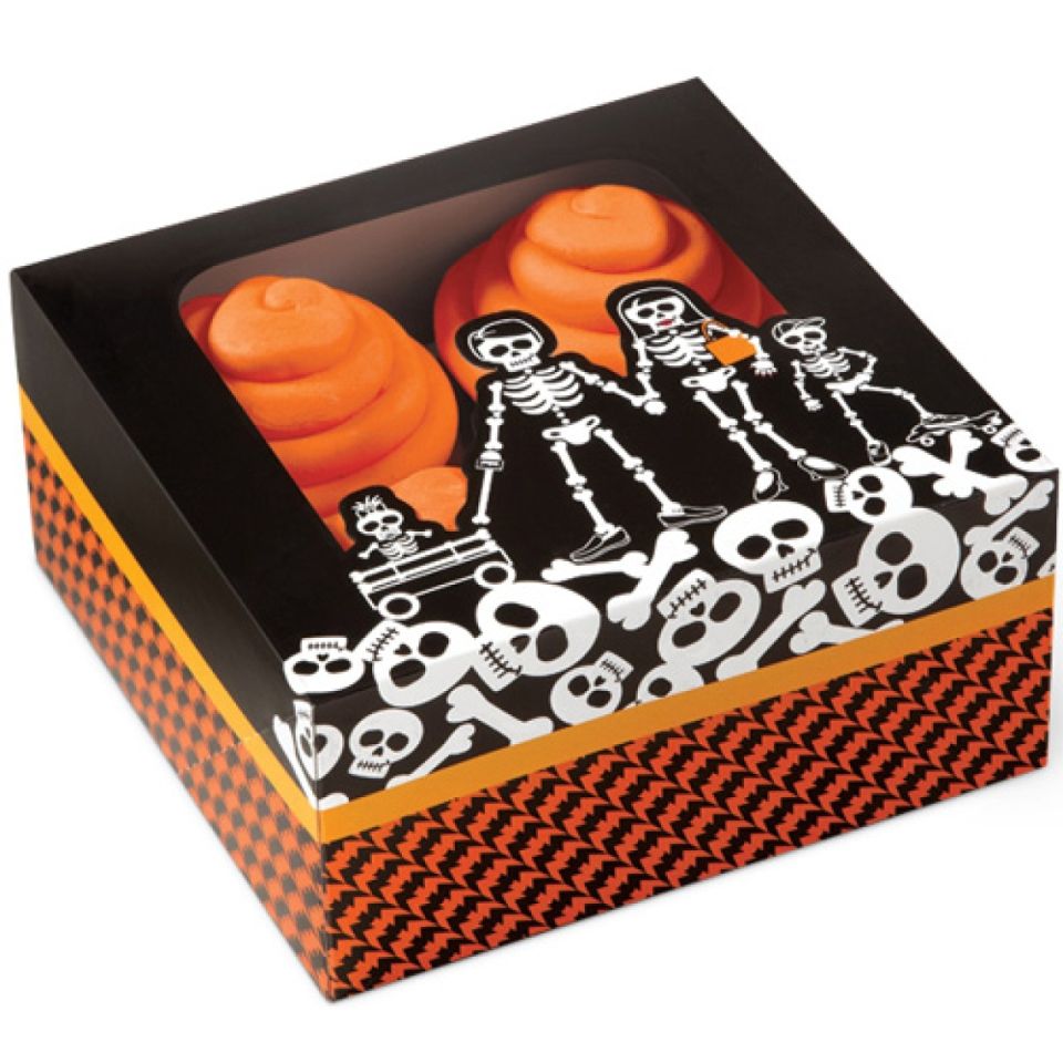 cupcakes boxen skelette 3 stk