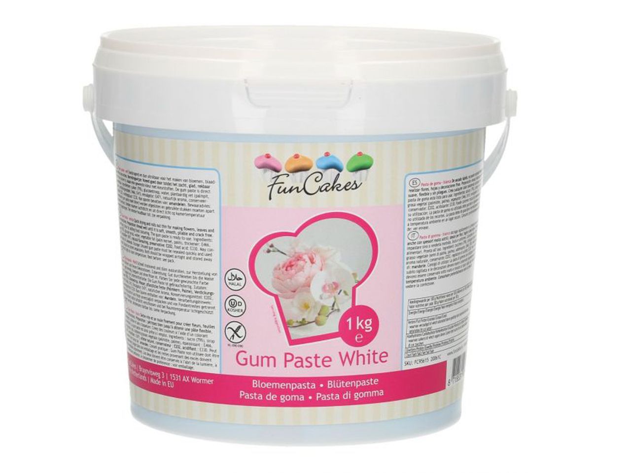 funcakes bluetenpaste gum paste weiss 1kg