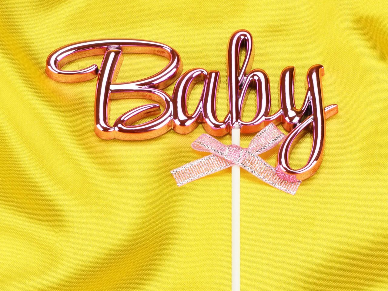 cake topper baby pink 3d