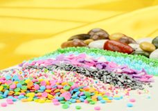 Sprinkle decorations for cakes, cupcakes and desserts