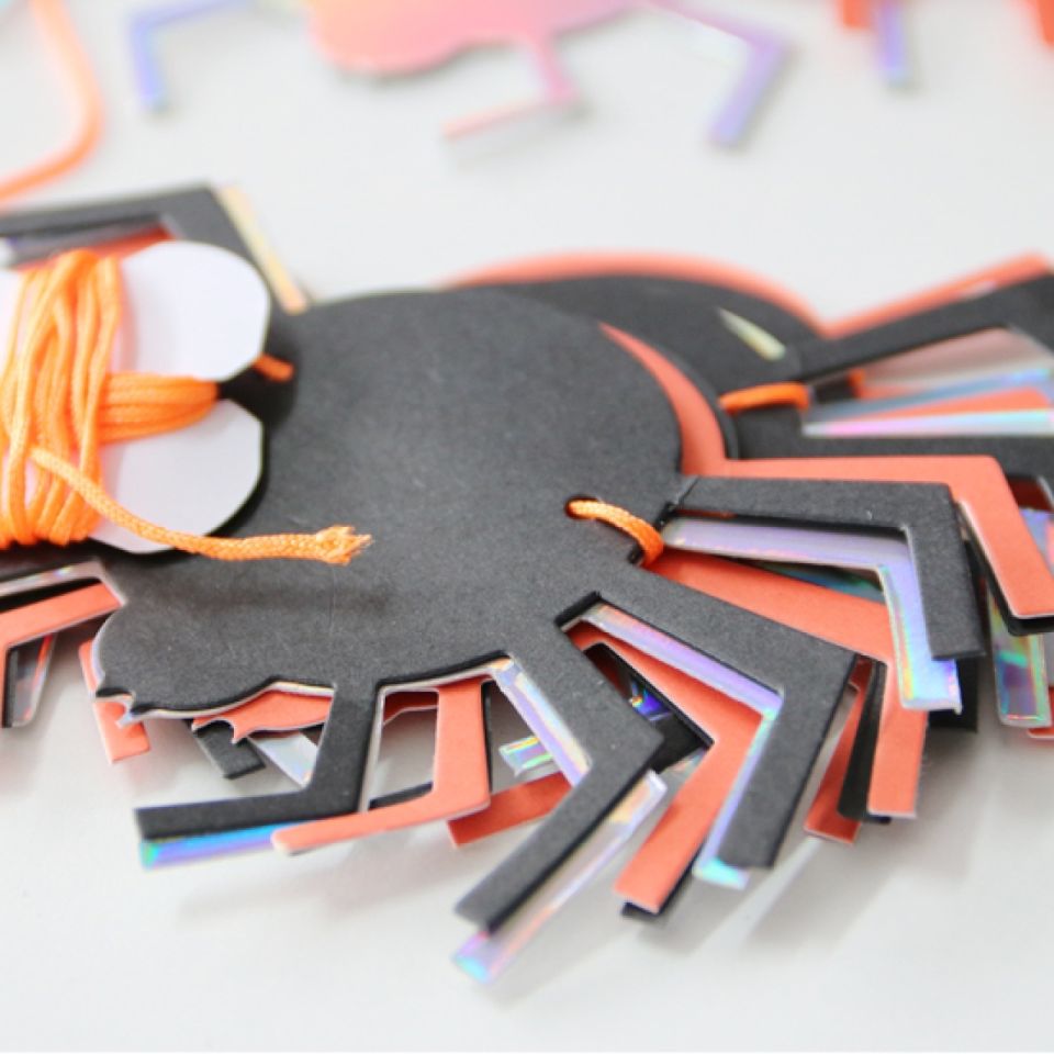 meri meri partygirlande happy halloween spinne 5 meter