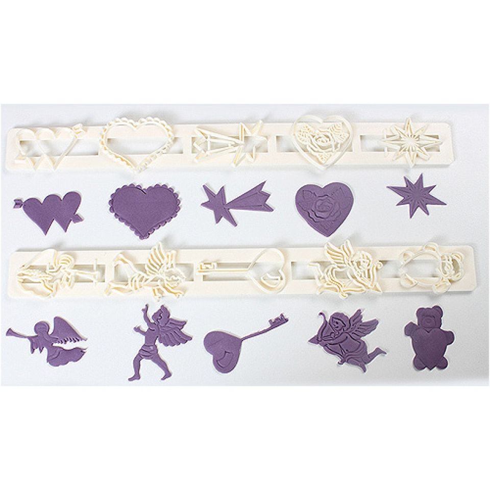 fmm ausstecher fuer fondant herz und cherub