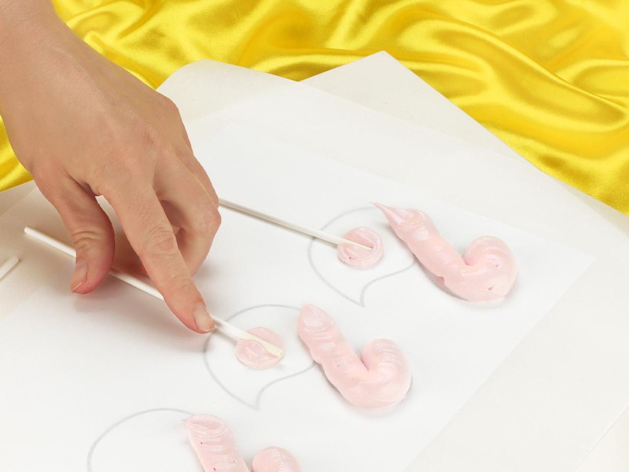 flamingo meringue topper anleitungskarte