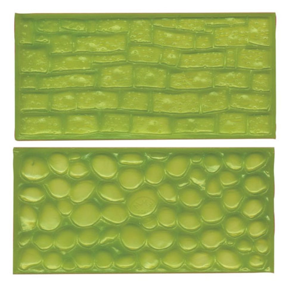 fmm embossing mat set cobble and stone 2 pieces 15x7cm