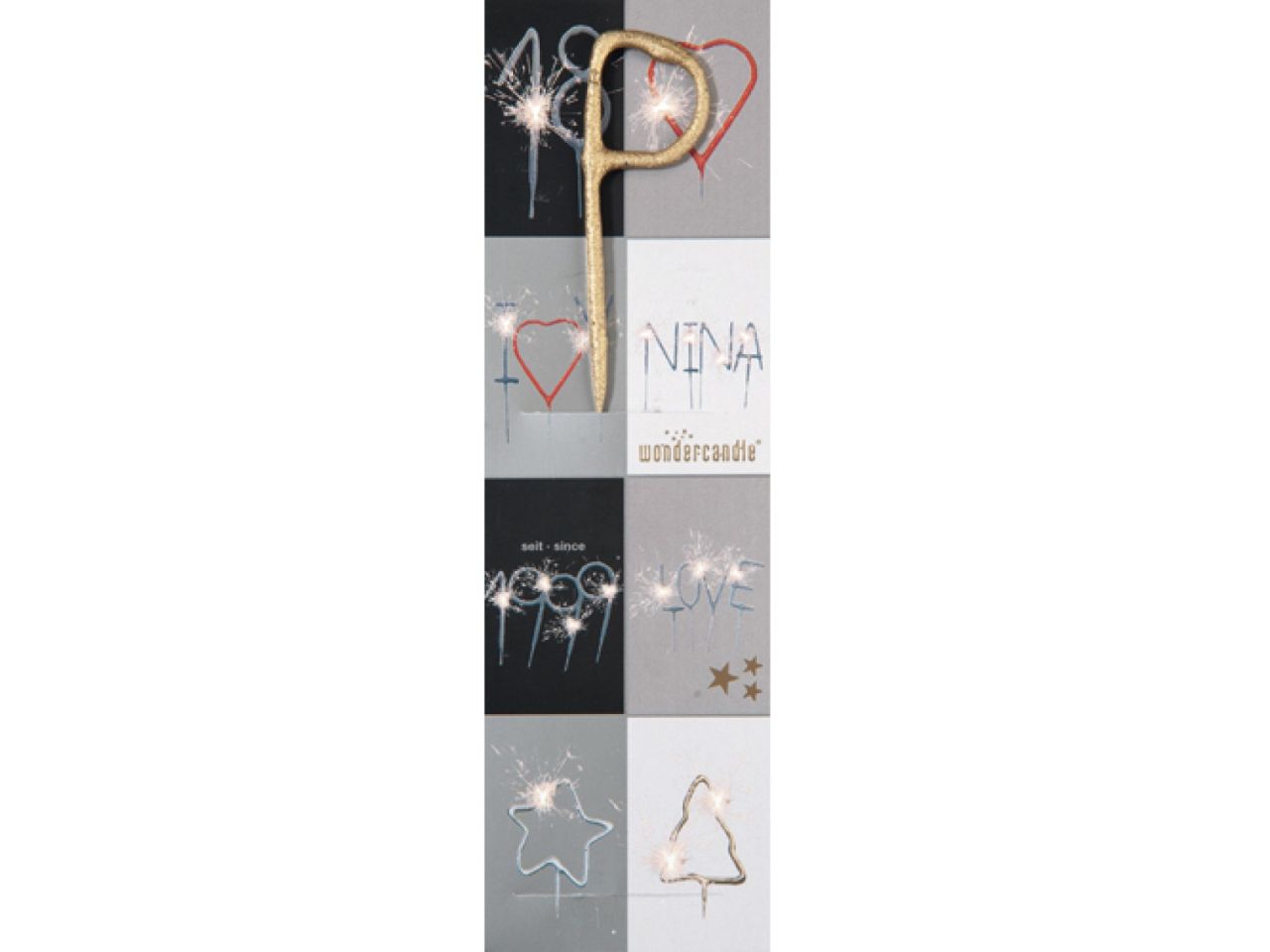 cake sparkler p gold 18 cm