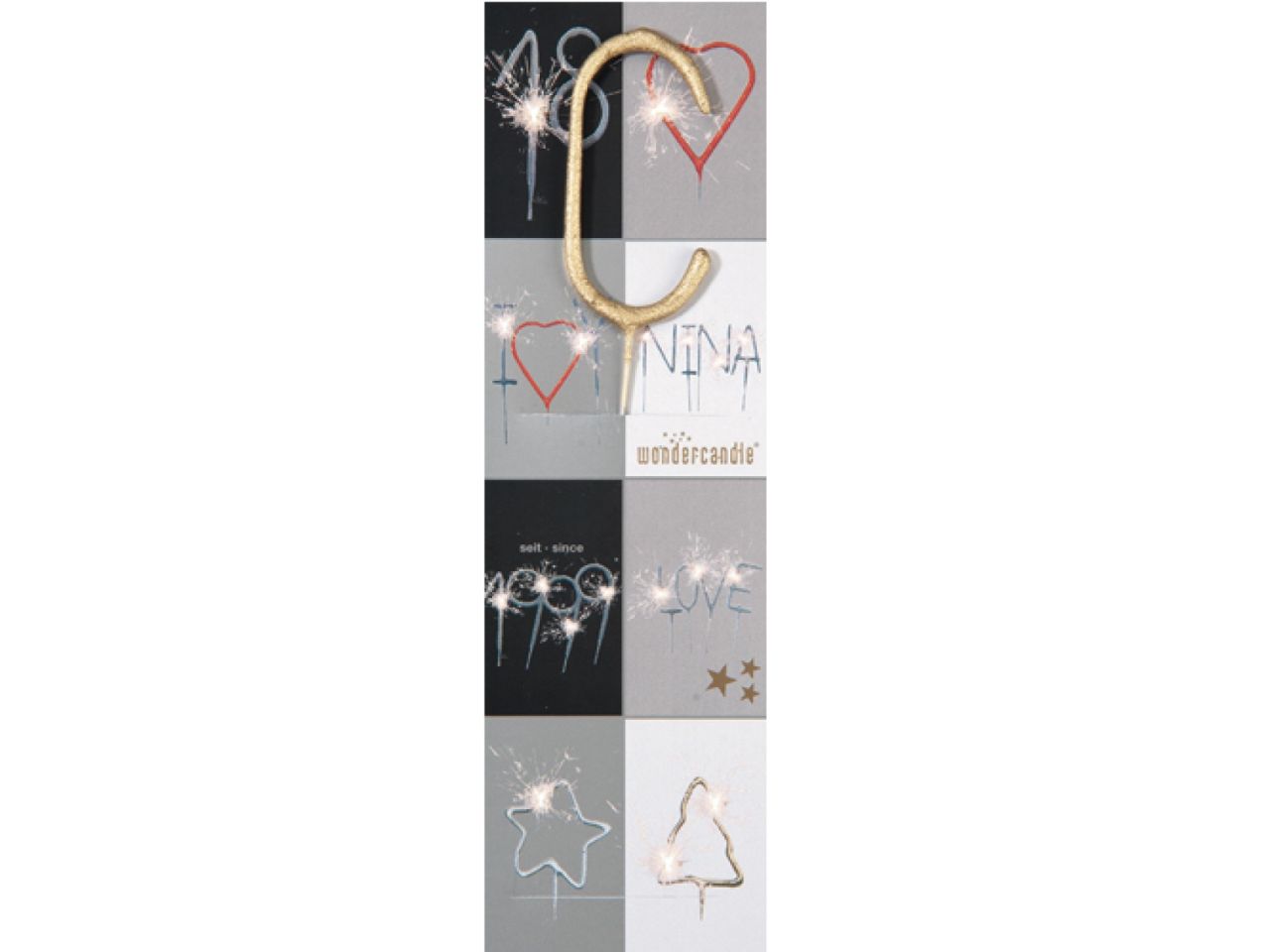 cake sparkler c gold 18 cm