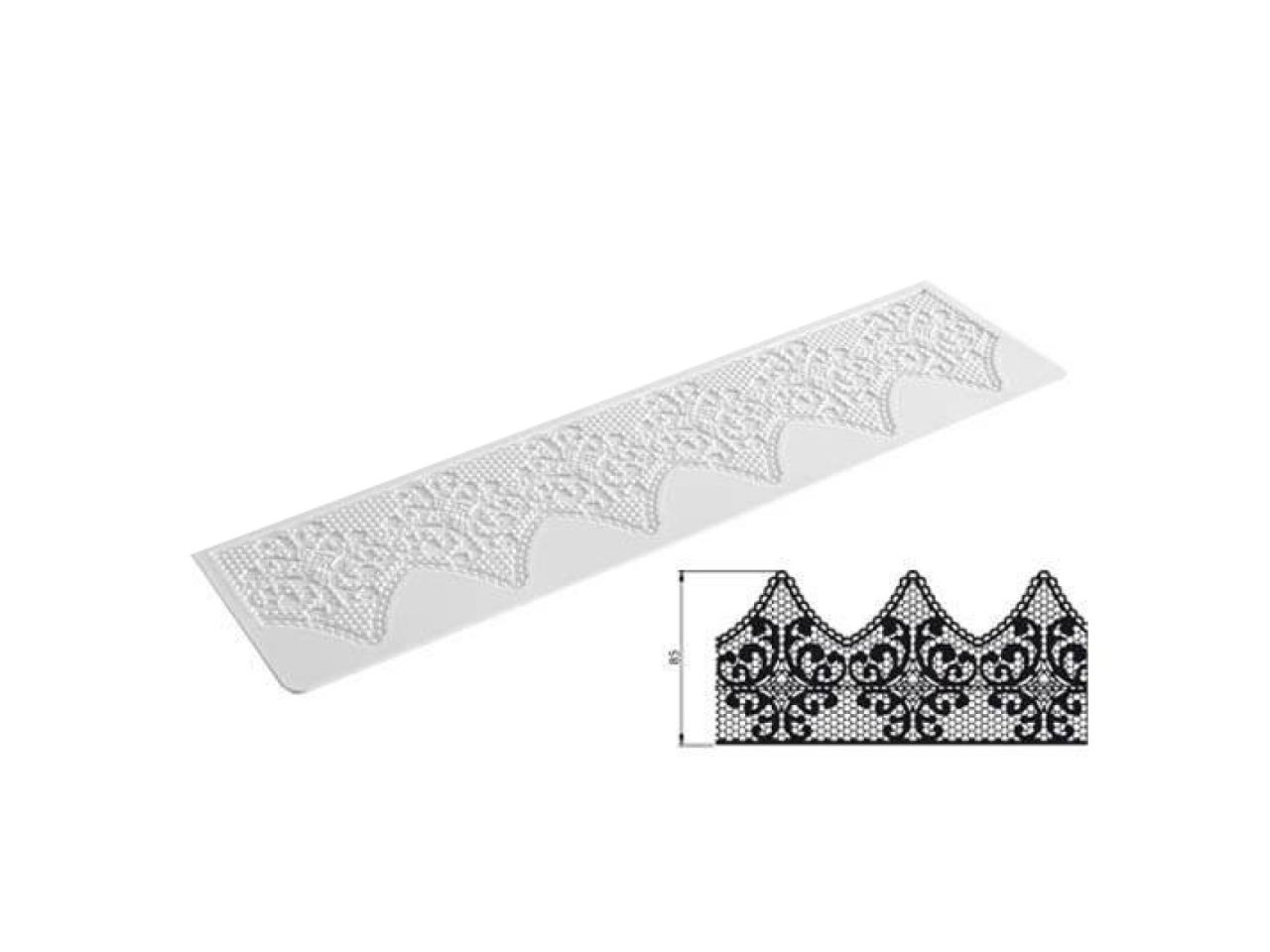 silikomart tricot decor tortenspitze 40x10cm fantasy