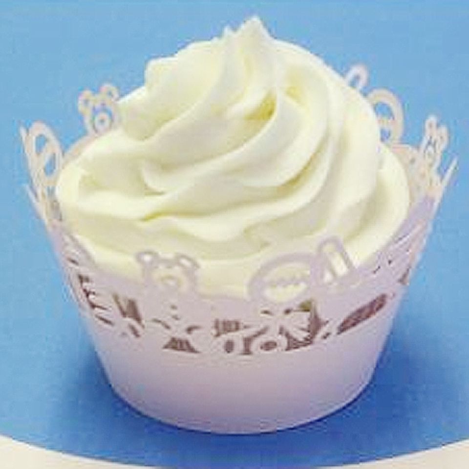 cupcakes wrapper babyshower rosa 12 stk