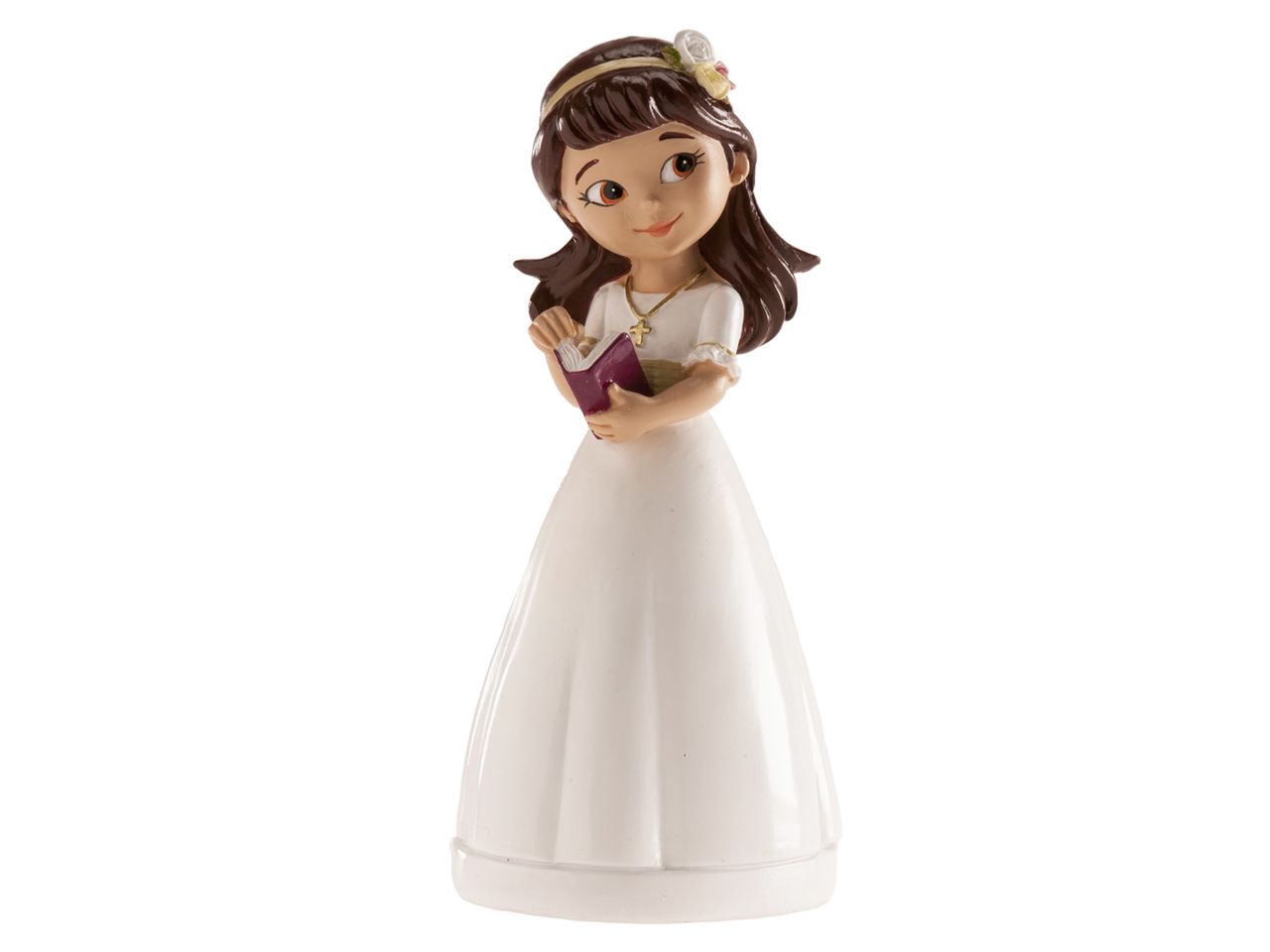tortenaufsatz kommunion maedchen mit diadem 13cm