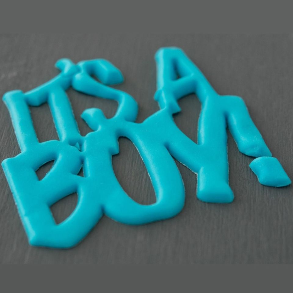 fmm fondant cutter its a boy