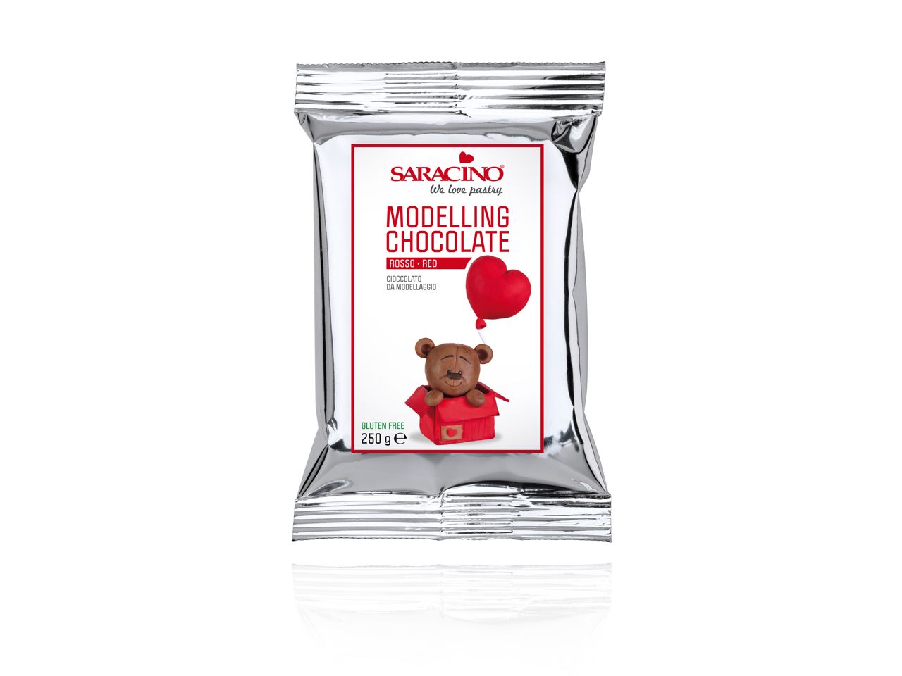 saracino modellier schokolade rot 250g