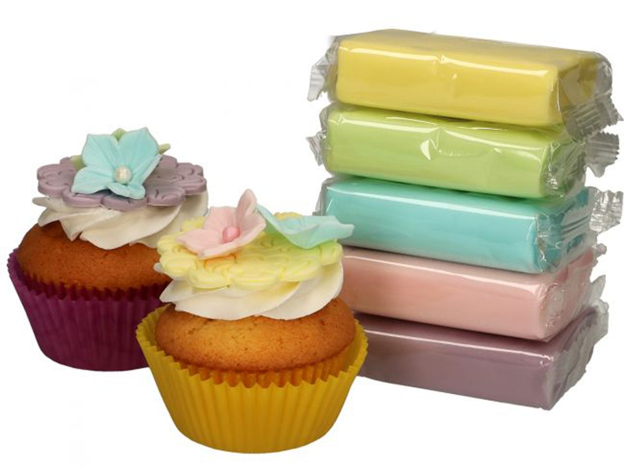 funcakes rollfondant multipack pastellfarben 5x100g
