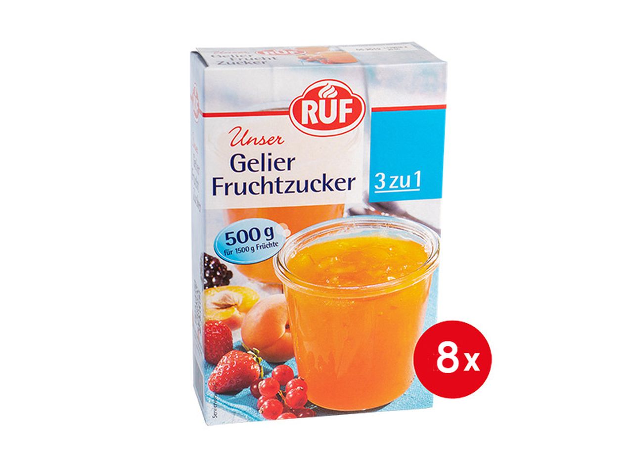 8x ruf gelier fruchtzucker 500g