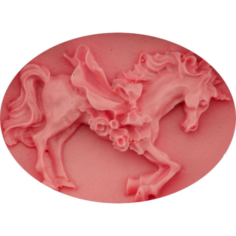 fondant mould unicorn with bow