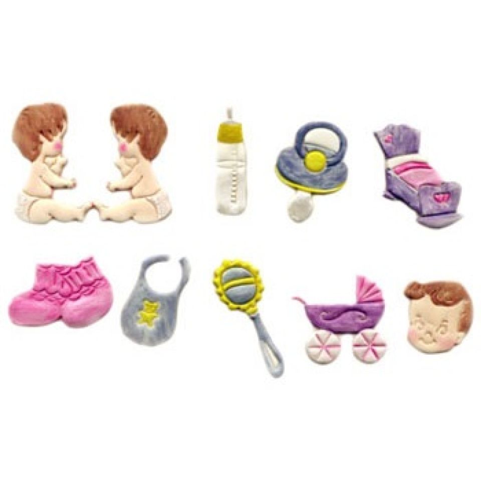 fmm cutter for fondant and flower paste baby shower tappits set