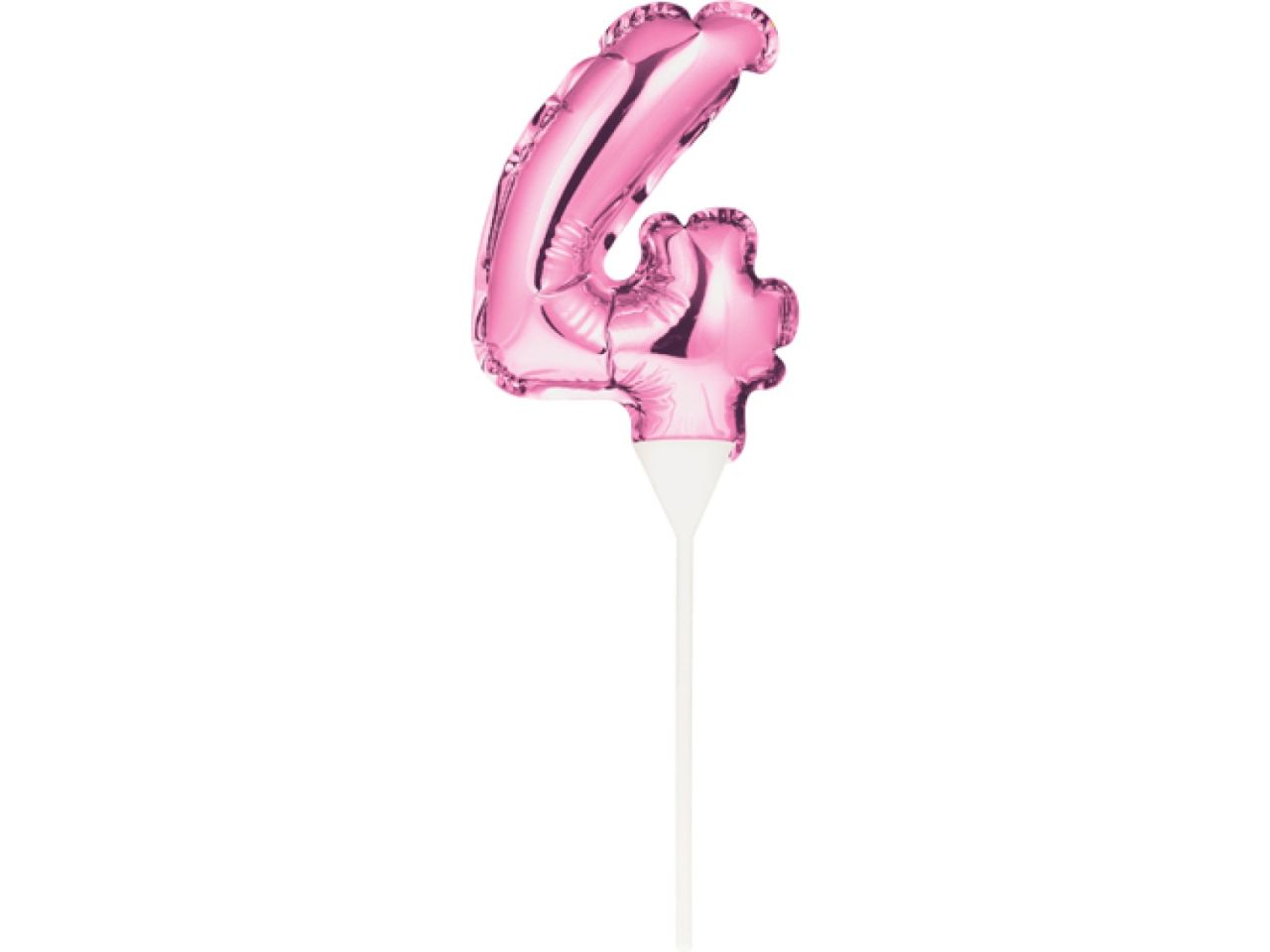 ballon topper zahl 4 pink 13 cm