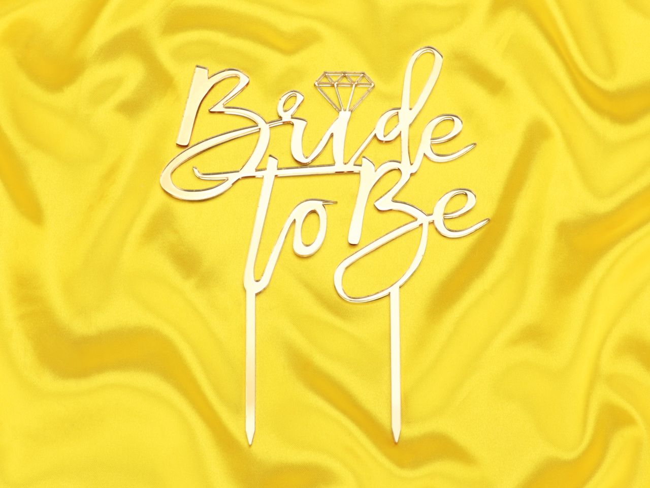 cake topper bride to be gold
