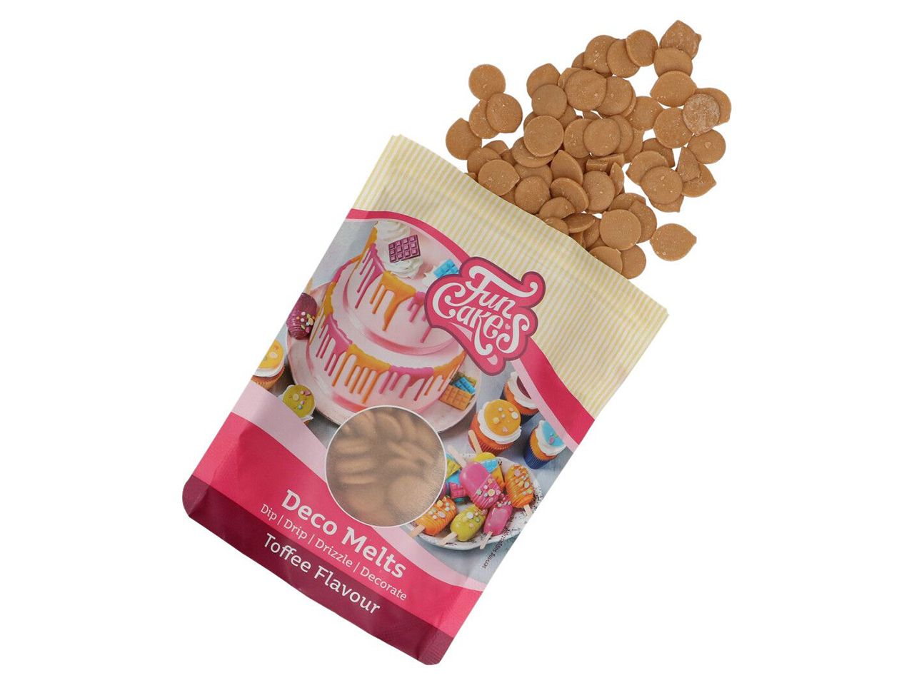 funcakes deco melts toffeegeschmack 250g