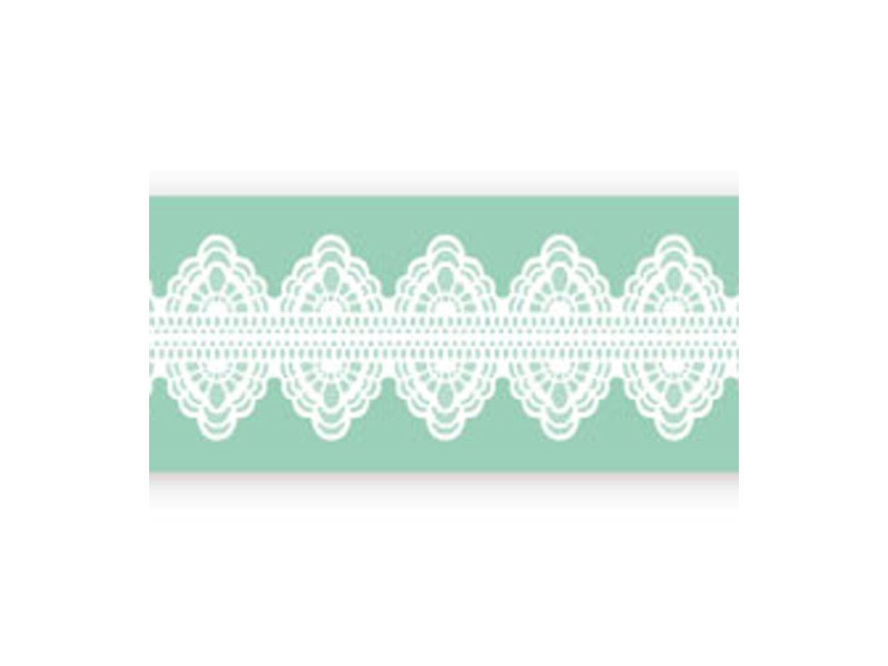 pavoni magic decor essbare spitze silikon matte 40x9 cm blumen borduere oval