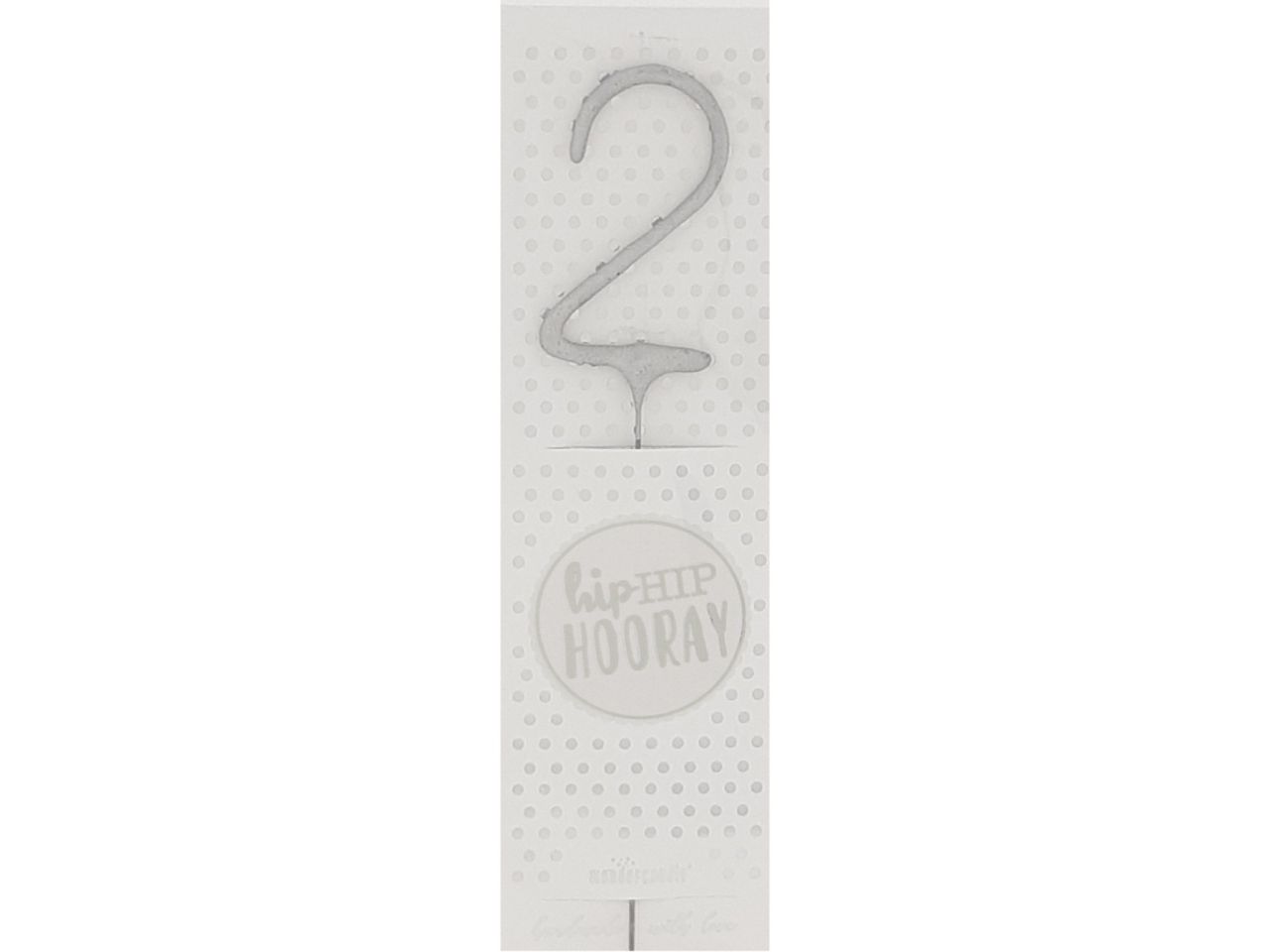 cake sparkler 2 silver 18 cm