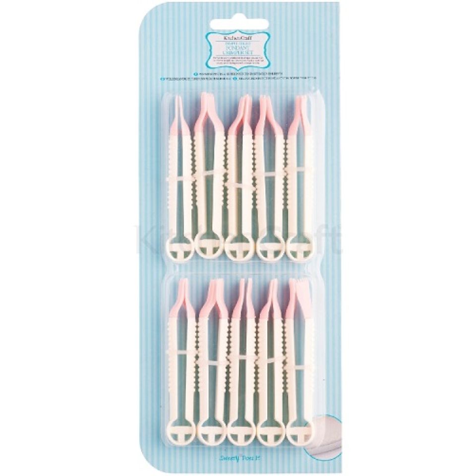 fondant crimper set pincher 10 pieces knurled