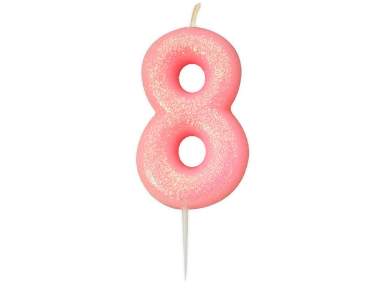 birthday candle number 8 pink 7 cm