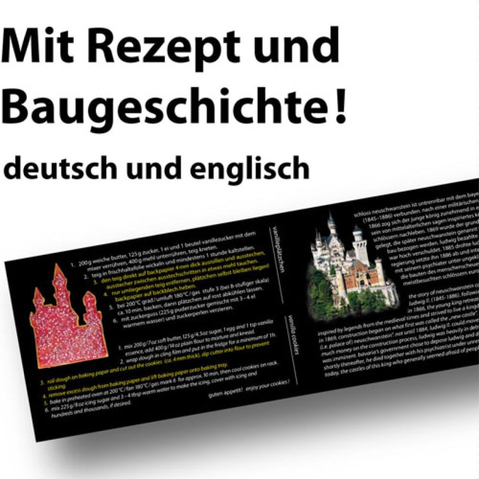 neuschwanstein castle cookie cutter red