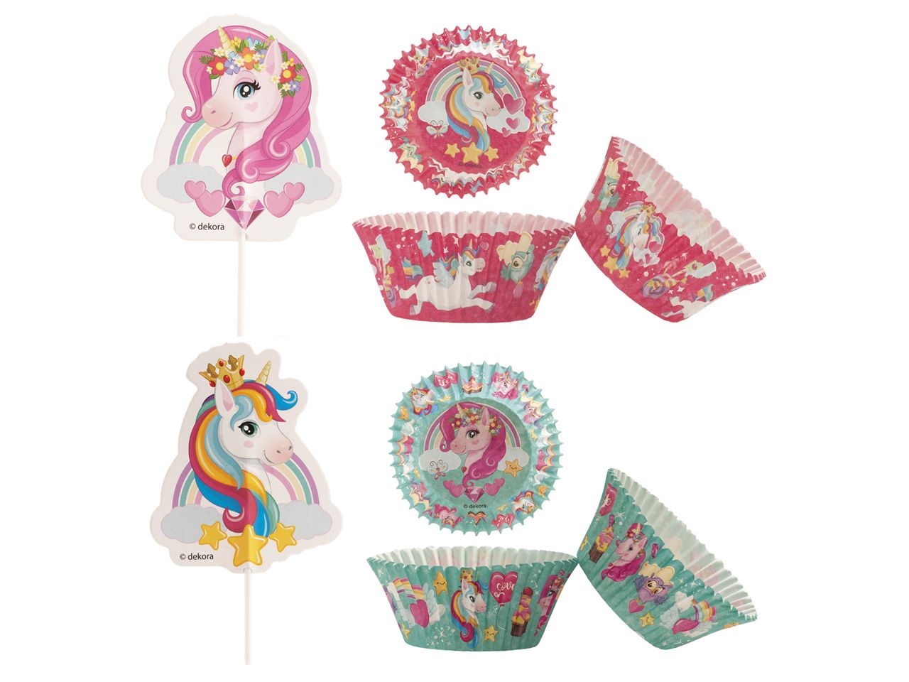 dekorations kit unicorn cupcake