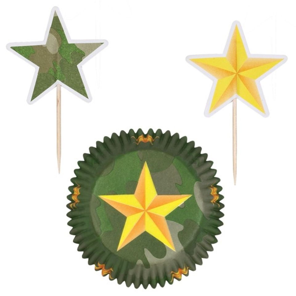 wilton cupcakes set all stars gelb gruen