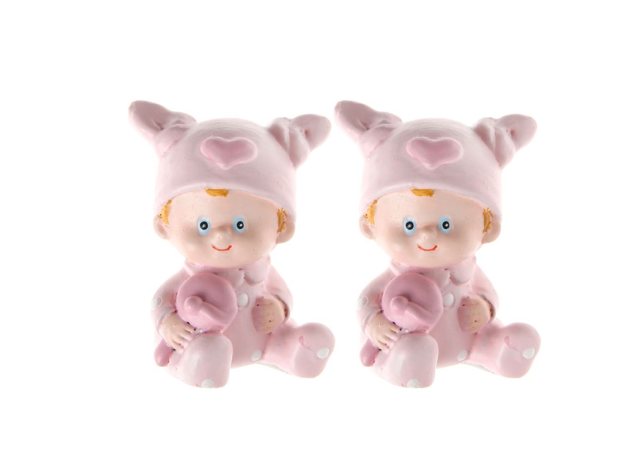 tortenfiguren baby 2 stueck rosa
