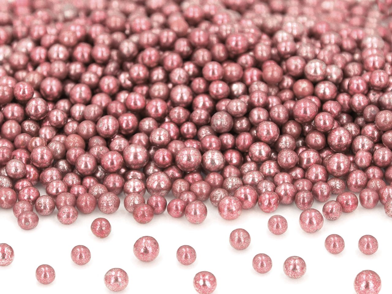 metallic perlen rosa 50g