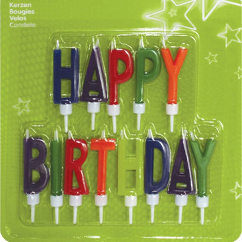 geburtstagskerzen happy birthday buchstaben 13 stueck