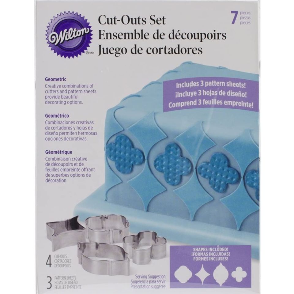 wilton ausstecher texture matte set geometric 7 teilig