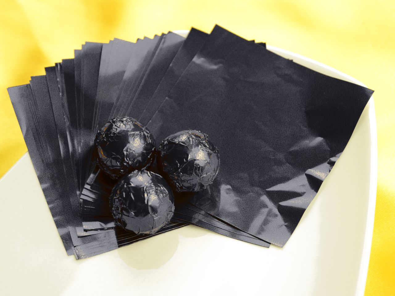 wrapping foil black 50 sheets