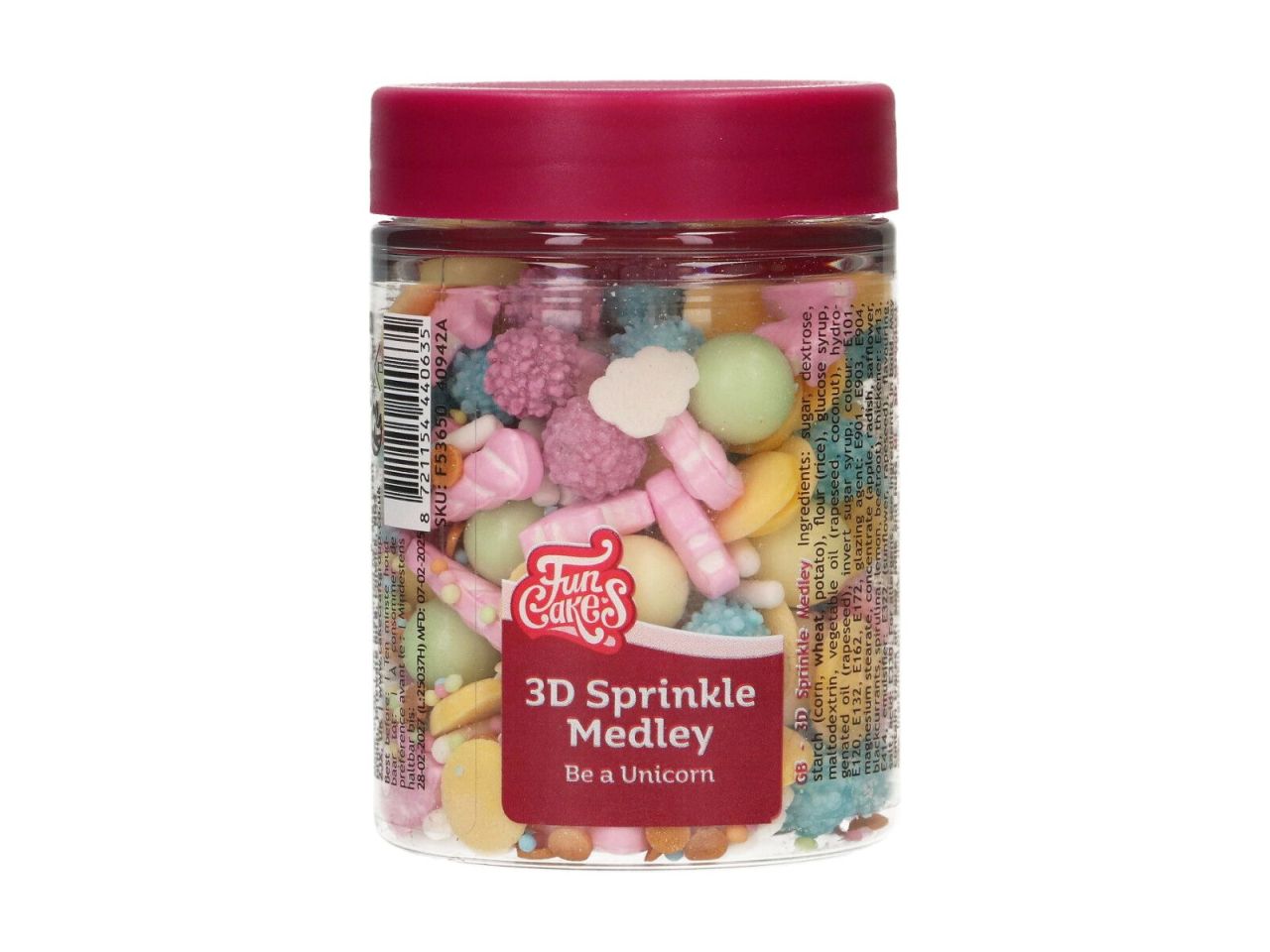 funcakes 3d sprinkle medley be a unicorn 70g