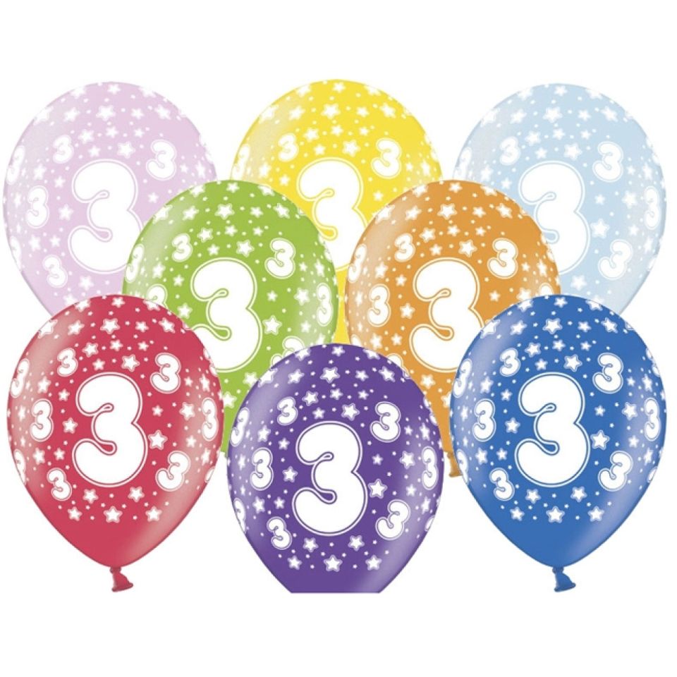 luftballons zahl 3