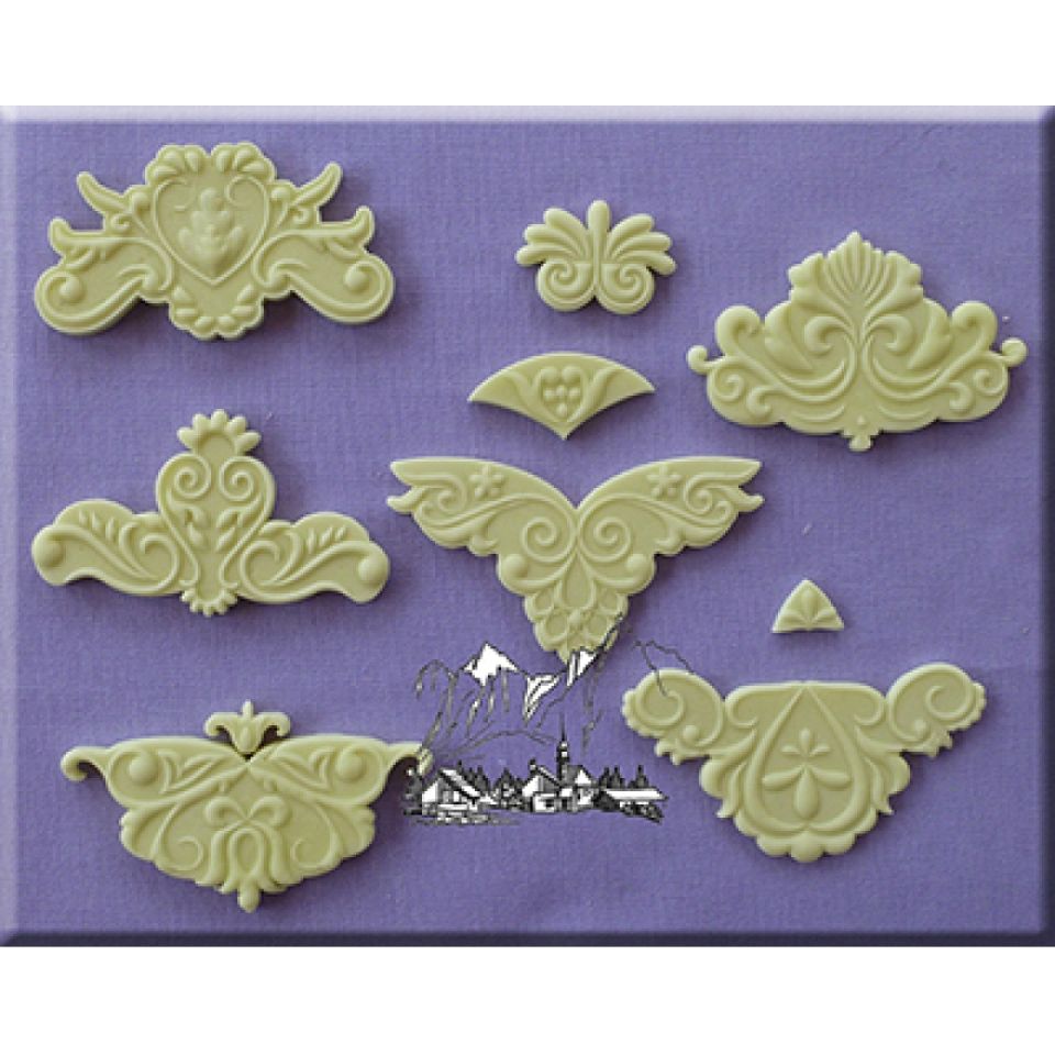 fondant mould design element 2 14x13 cm